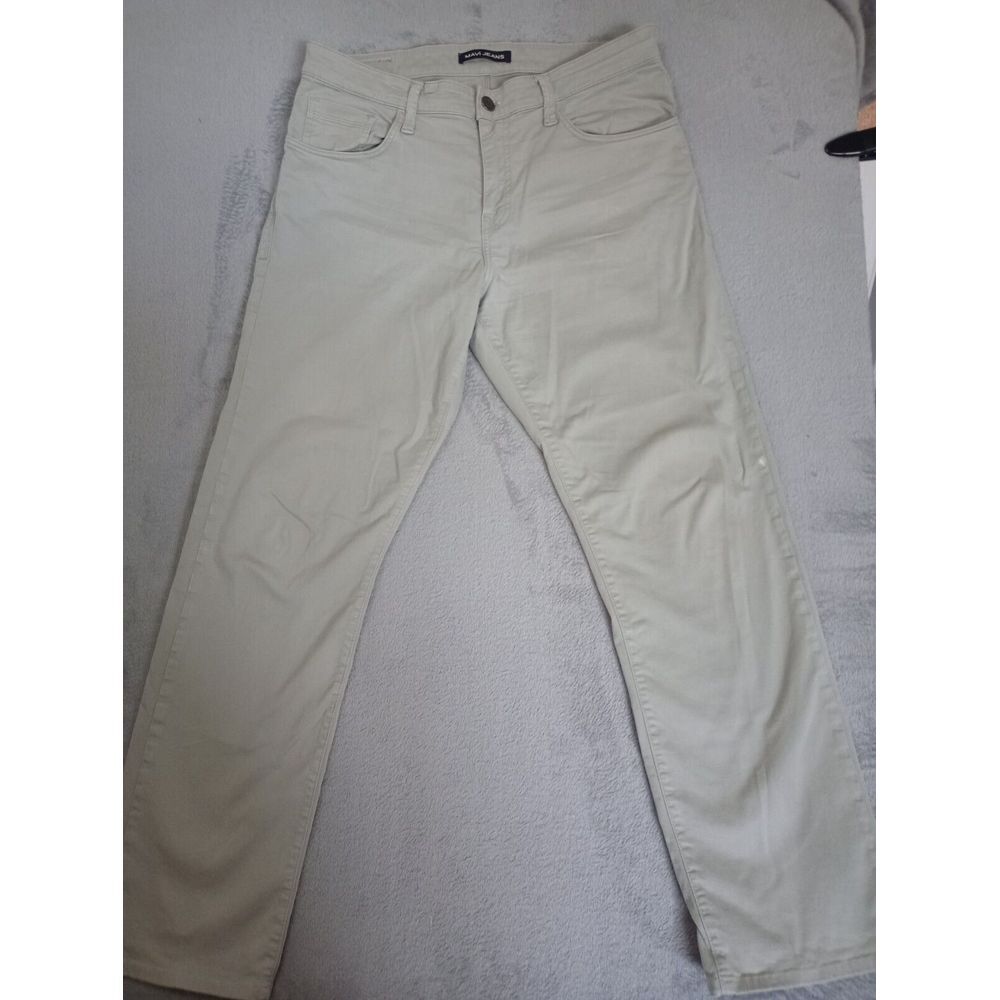 Mavi‎ Jeans 337 Matt Pants Light Pale Gray-ish Green Mens Sz 35 Straight Relaxed